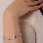Scarab silver bracelet