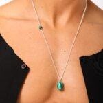 Malachite stone necklace